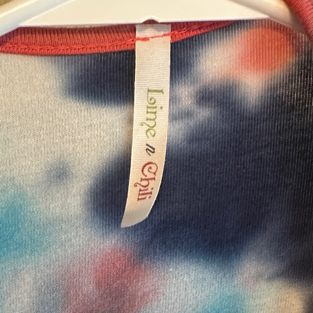 Vibrant Tie-Dye Open Front Cardigan - Picture 2 of 3